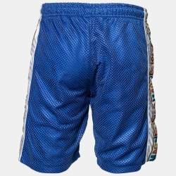 Gucci Blue Perforated Magnetismo Net Shorts M