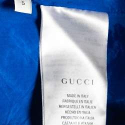 Gucci Blue Perforated Net Magnetismo Jacket S