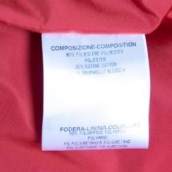 Gucci Red Synthetic Hooded Zip Front Jacket S