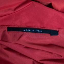 Gucci Red Synthetic Hooded Zip Front Jacket S