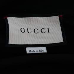 Pre Owned Gucci Black Jersey Web Stripe Trimmed Zip Front Jacket S