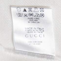 Gucci White Cotton Pique Contrast Trim Detail Short Sleeve Polo T-Shirt S