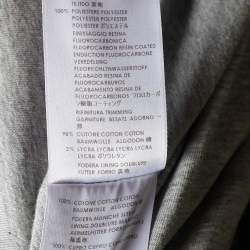Gucci Blue Synthetic Logo Print Hooded Bomber Jacket L