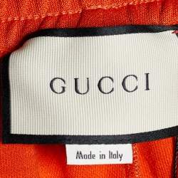 Gucci Orange Technical Jersey Web Stripe Track Pants