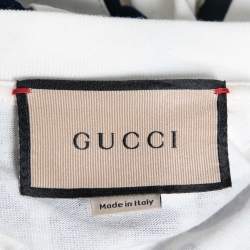 Pre Owned Gucci White Cotton 25 Eschatology 1921 Printed Crew Neck T-Shirt M