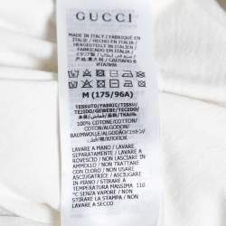 Pre Owned Gucci White Cotton 25 Eschatology 1921 Printed Crew Neck T-Shirt M
