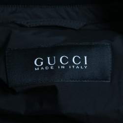 Gucci Black Synthetic Puffer Zip Jacket M