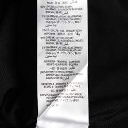 Gucci Black Cotton  Logo Stripe Detail Polo T-Shirt XXXL