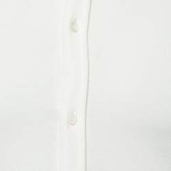 Gucci Ivory Cotton Pique Duke Long Sleeve Button Front Shirt S