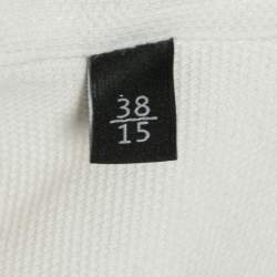 Gucci Ivory Cotton Pique Duke Long Sleeve Button Front Shirt S
