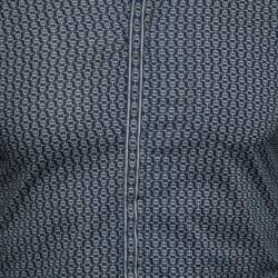 مملوكة مسبقًا Gucci Navy Blue Printed Cotton Skinny Fit Button Front Shirt S
