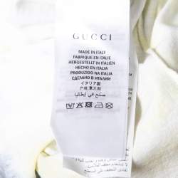 Gucci White Logo Print Cotton Tie Dye T-Shirt L