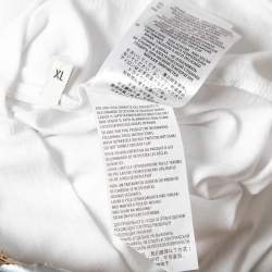 Pre Owned Gucci White Cotton Embroidered Crew Neck T-Shirts XL