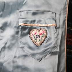 Gucci Multicolor Wool and Leather Button Front Jacket XL