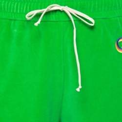 Gucci Green Velor GG Embroidered Shorts L