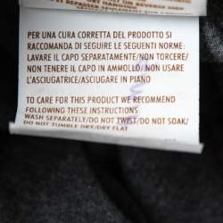 Pre Owned تي شيرت غوتشي قطن رصاصي نقشة جي جي رقبة مستديرة مقاس كبير جداً