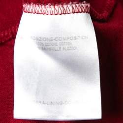 Pre Owned Gucci Burgundy Cotton Crew Neck T-Shirt XL