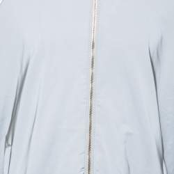 Gucci Grey Web Trim Stretch-Jersey Track Jacket M