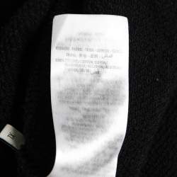 Pre Owned Gucci Black Distressed Cotton Vintage Logo Print Sweatshirt XL