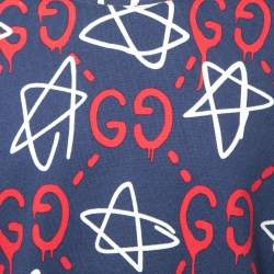 Gucci Blue Ghost Print Cotton Round Neck Sweatshirt XL