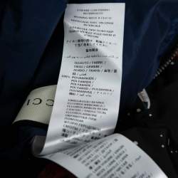 Pre Owned جاكيت غوتشي  نمط ويب مخطط وخامة صناعية طباعة ثعبان حواف مضلعة مقاس كبير - لارج