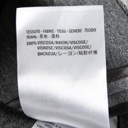 Gucci Heather Grey Neoprene Crest Logo Applique Sweatshirt L