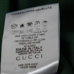 Gucci Green Logo Embroidered Cotton Tracksuit Jacket M