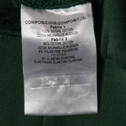 Gucci Green Logo Embroidered Cotton Tracksuit Jacket M
