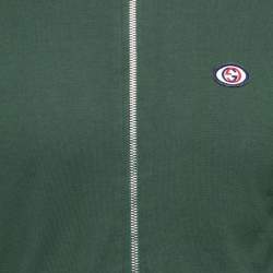 Gucci Green Logo Embroidered Cotton Tracksuit Jacket M