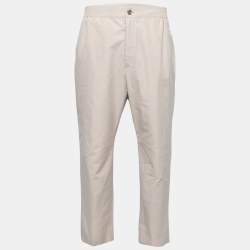 Gucci Beige Cotton Elastic Waist Trousers XL Waist 34" 