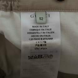 Gucci Beige Cotton Elastic Waist Trousers XL Waist 34" 