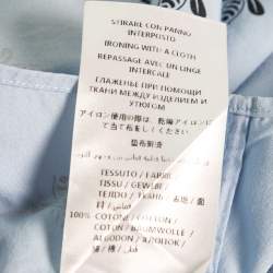 Gucci Light Blue Bee Print Cotton Button Front Shirt L