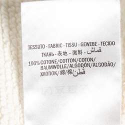 مملوكة مسبقًا Gucci Off White Cotton Logo Printed Long Sleeve Hoodie L