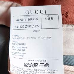 Gucci X NY Yankees Multicolor Tweed Logo Embroidered Jacket XS  
