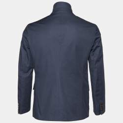 Gucci Blue Cotton Zip Front  Jacket M