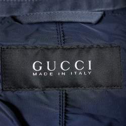 Gucci Blue Cotton Zip Front  Jacket M