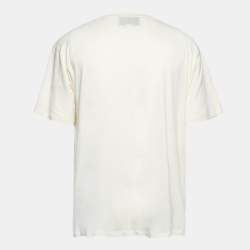 Pre Owned Gucci Cream Cities Print Cotton T-Shirt XL