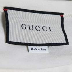 Pre Owned Gucci Cream Cities Print Cotton T-Shirt XL