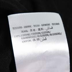 Pre Owned Gucci Black Logo Print Cotton Washed Oversize T-Shirt M