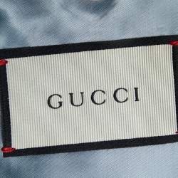 Pre Owned Gucci Salmon Pink Cotton Contrast Detail Button Front Jacket M