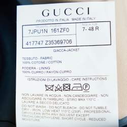 Pre Owned Gucci Salmon Pink Cotton Contrast Detail Button Front Jacket M