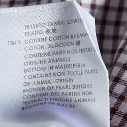 Gucci Multicolor Grid Pattern Cotton Skinny Fit Shirt XL