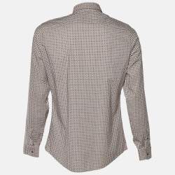  Gucci Beige Floral Printed Cotton Slim Fit Shirt L