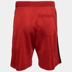 Gucci X adidas Red GG Monogram Knit Bermuda Shorts M