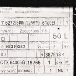 Pre Owned Gucci Black Wool Crepe Trousers L