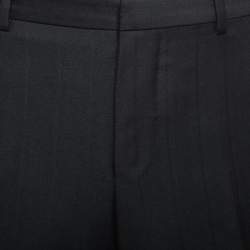 Pre Owned Gucci Black Wool Crepe Trousers L