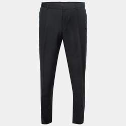 Gucci Black Wool Crepe Trousers L