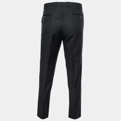 Gucci Black Wool Crepe Trousers L