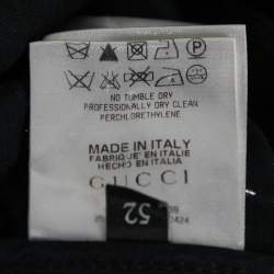 Gucci Navy Blue Cotton Skinny Fit Trousers XL