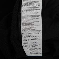 Pre Owned Gucci Black Logo Print Cotton Sweatpants S